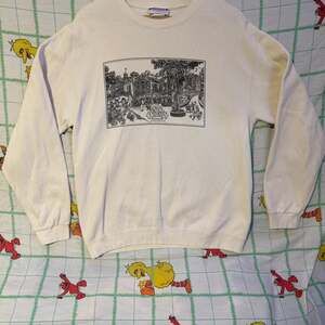 Vintage 90s Disneyland New Orleans Square Graphic Crewneck Sweatshirt